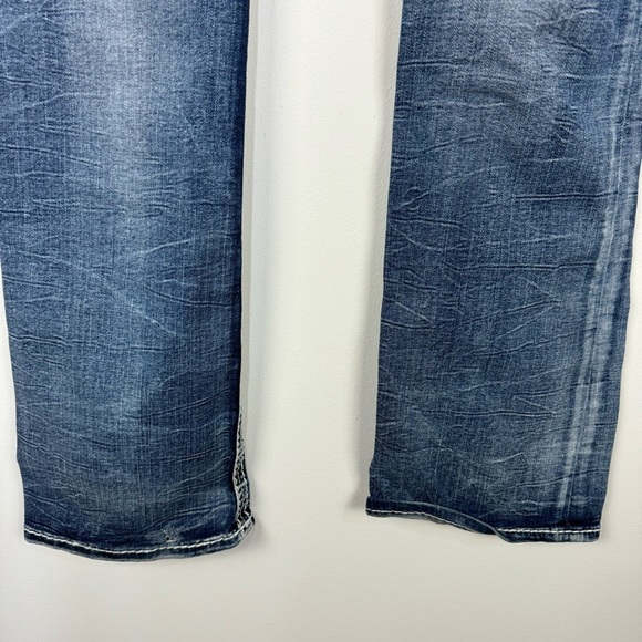 Rock Revival Low Rise Boot Cut Denim Jeans Western Rodeo Country - Picture 5 of 8